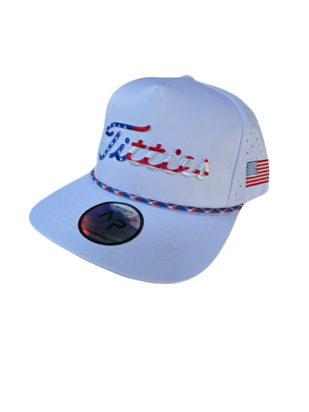 USA Titties Golf Snapback Mesh Trucker Hat Not Titleist Funny Golf Gift NEW