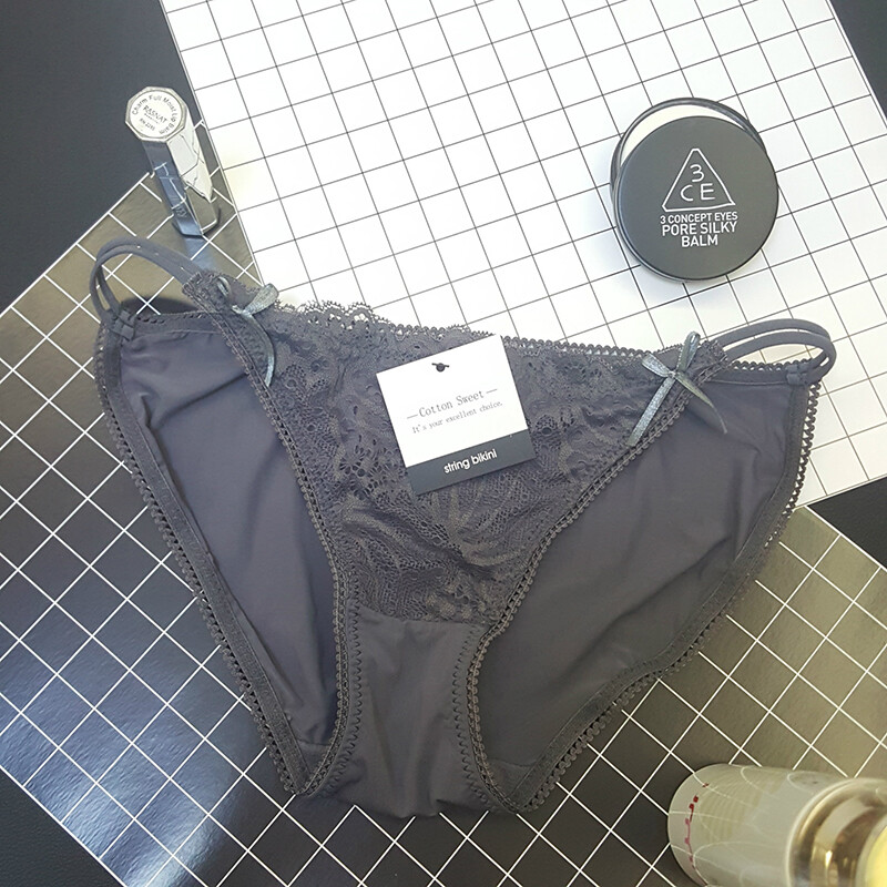 6 Pack Lot Sexy Womens Ice Silky Panties Briefs String Bikinis Lace Underwear