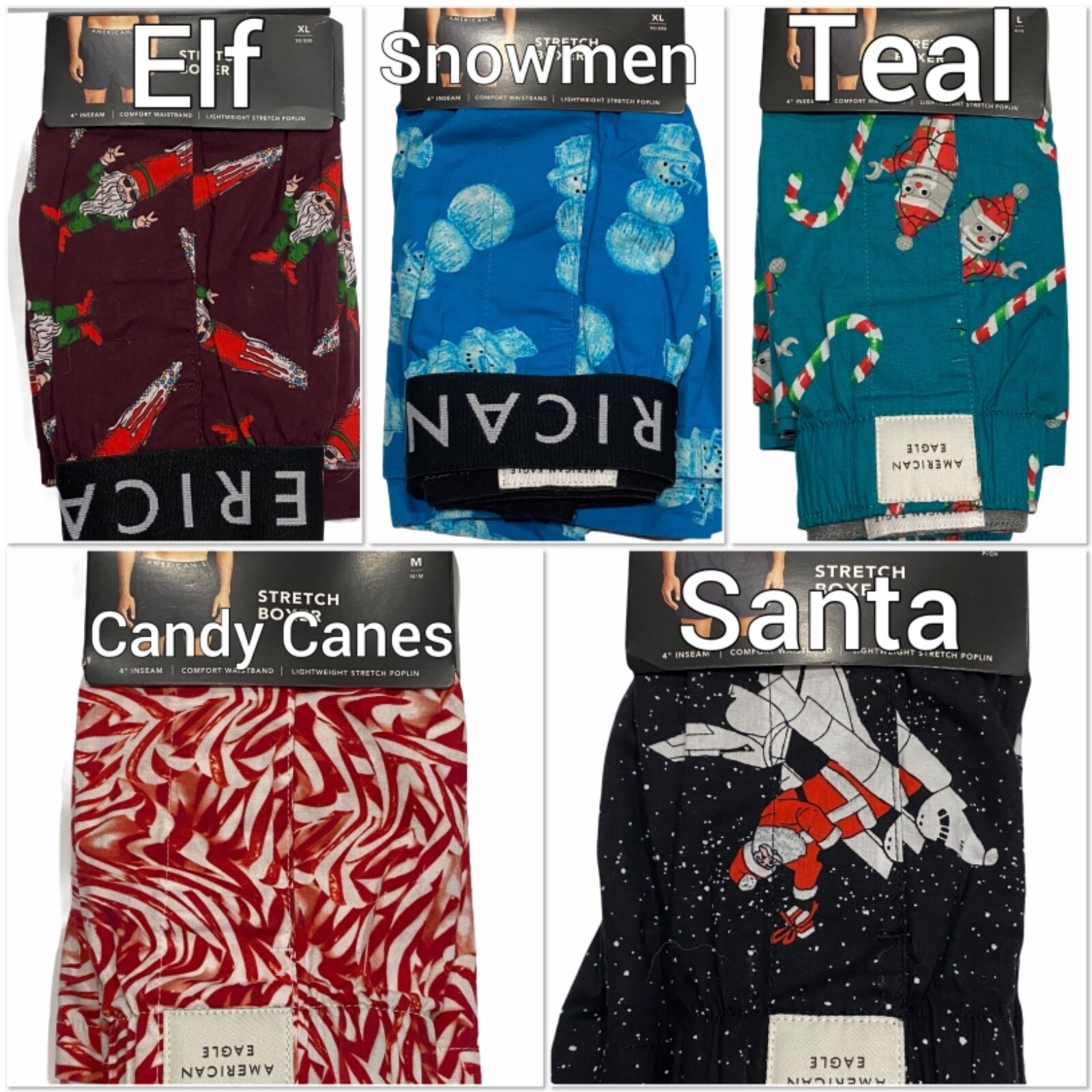 NWT AMERICAN EAGLE Stretch Boxer XS-S-M-L-XL Christmas Halloween Valentine #60