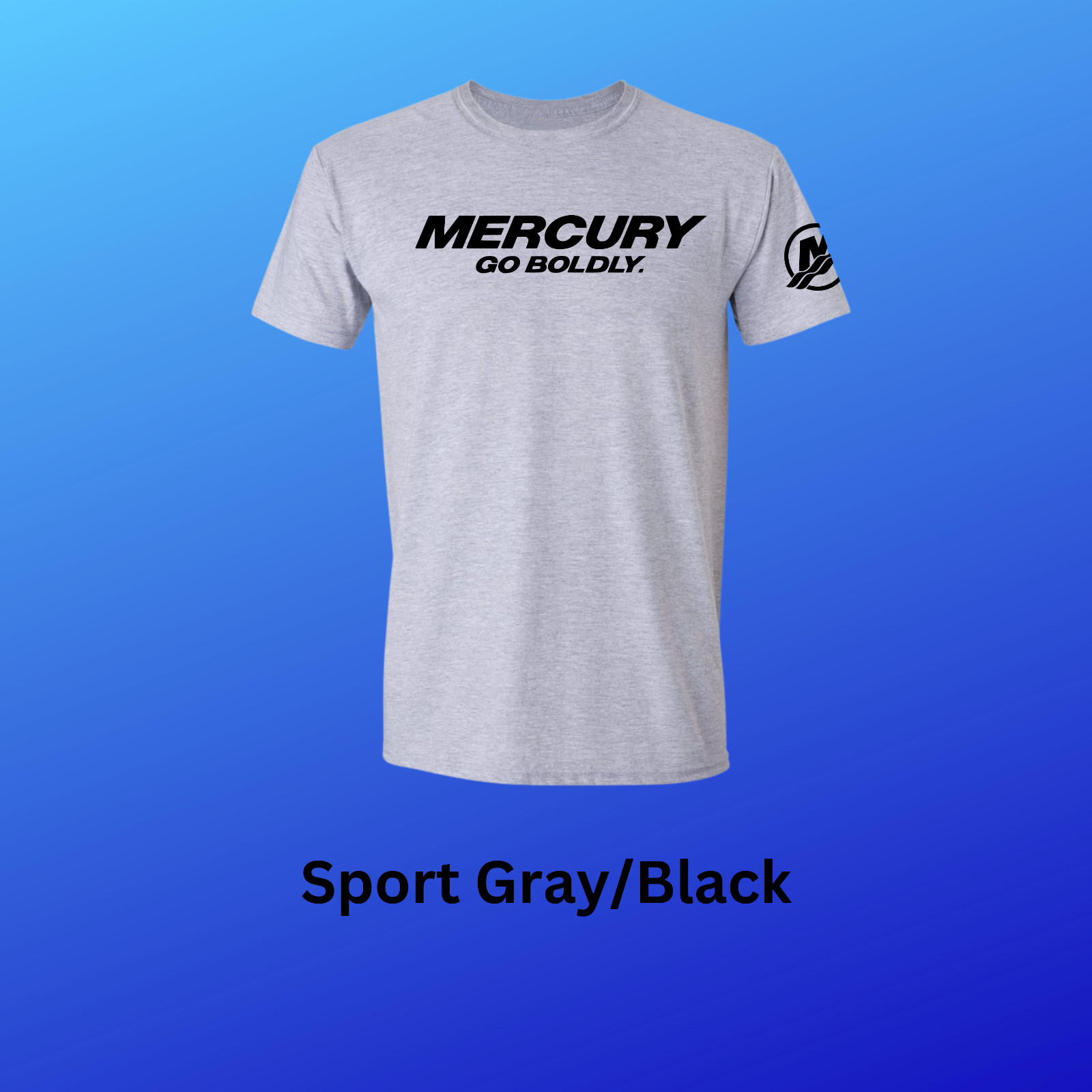 Mercury Outboard Go Boldly Boating Verado T-Shirt With FREE Vinyl Decal!!