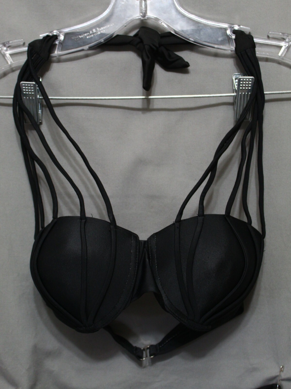 ZAFUL BIKINI JUNIOR 2 piece Black 81% nylon 19% Lycra spandex Size Large NEW