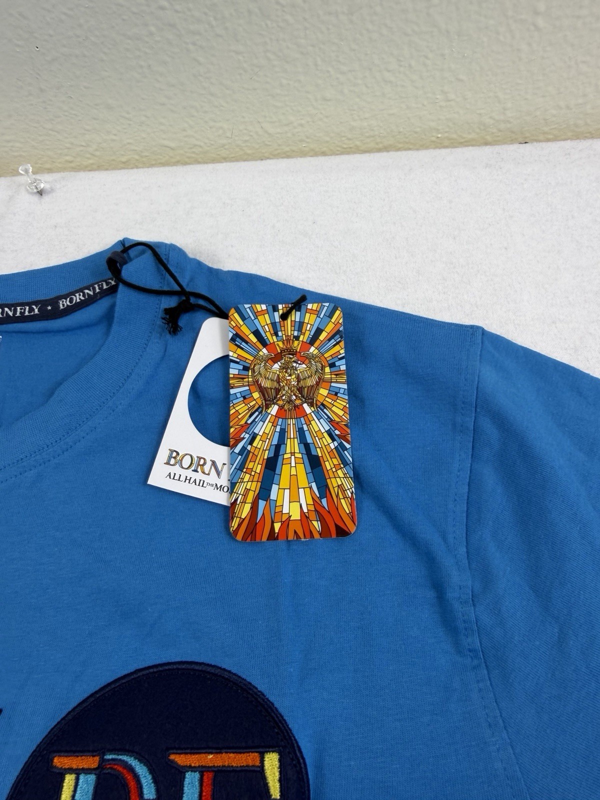 BORN FLY-sz 2XL Blue All Hail Brand New Mens Shirt $38.00 On Tags