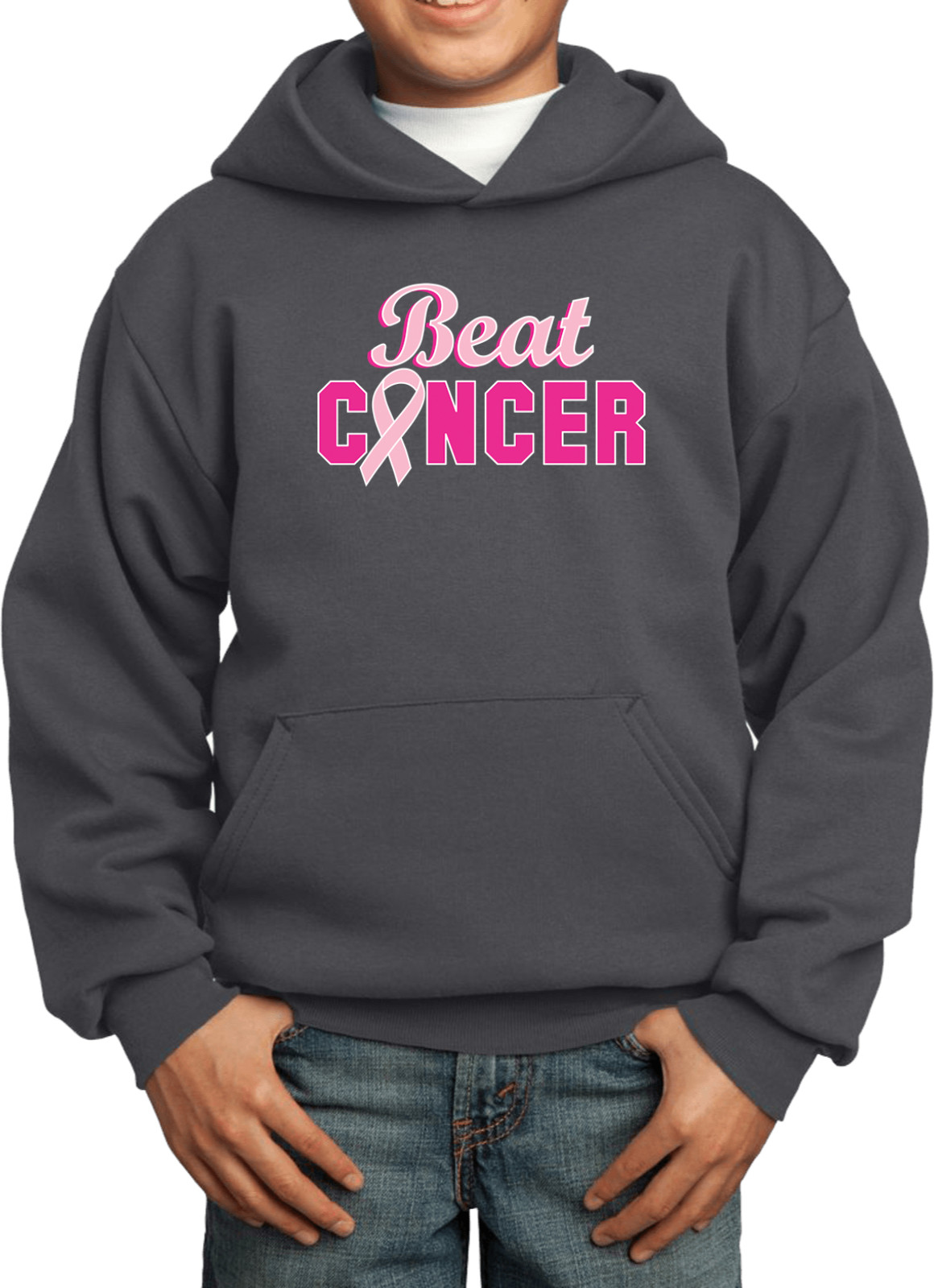 Buy Cool Shirts Kids Breast Cancer Hoodie Beat Cancer
