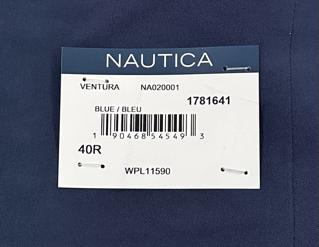 Nautica Men’s Modern-Fit Bi-Stretch Suit Jacket, Blue, Size 40R