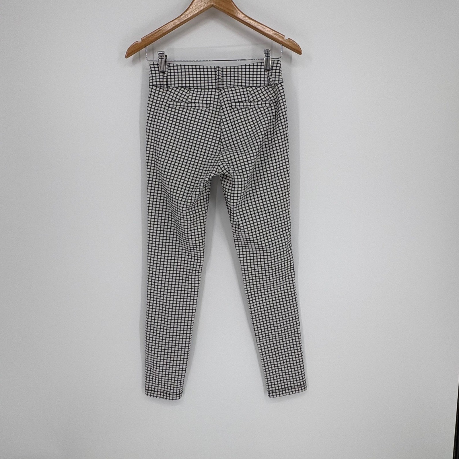 Shinestar Gingham Checkered Pants Black White Y2K Stretch Women Size Large