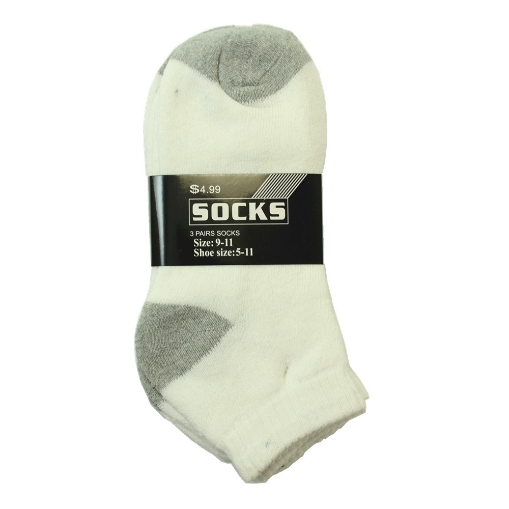2 Tones Ankle Quarter Crew Men Socks Thick Cotton Low Cut Size 9-13