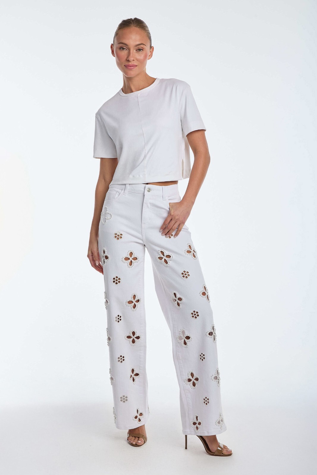 Kaia Pearl High Rise Jean White Classic THE NOLI SHOP