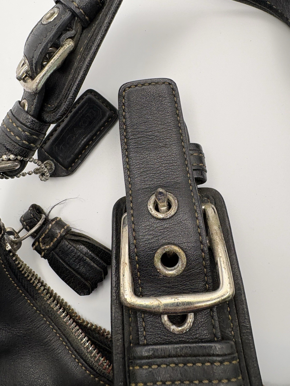 Coach 7462 Legacy Hamilton Black Leather Shoulder Bag Project/Replacement Parts