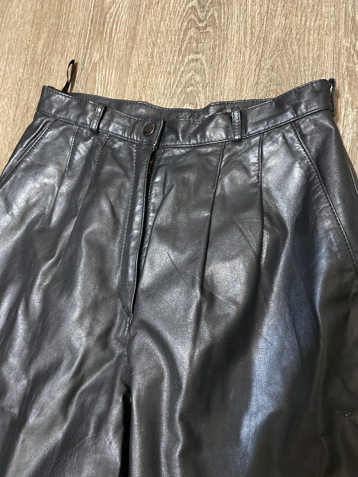 Minty Vintage 80s 90s Women’s Leather Pants Chino Grunge Rage Punk Motorcycle 8