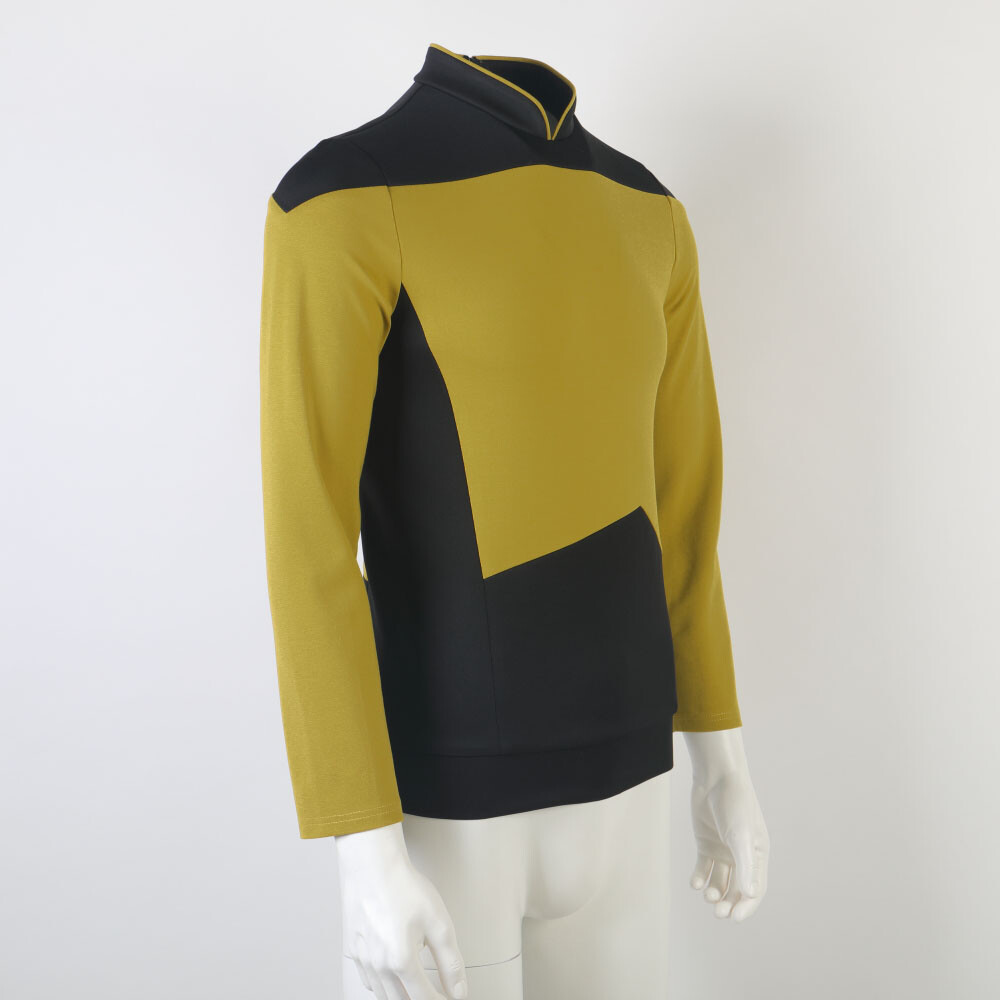 For The Next Generation Picard Red Uniforms TNG Riker Data Gold Blue Top Costume