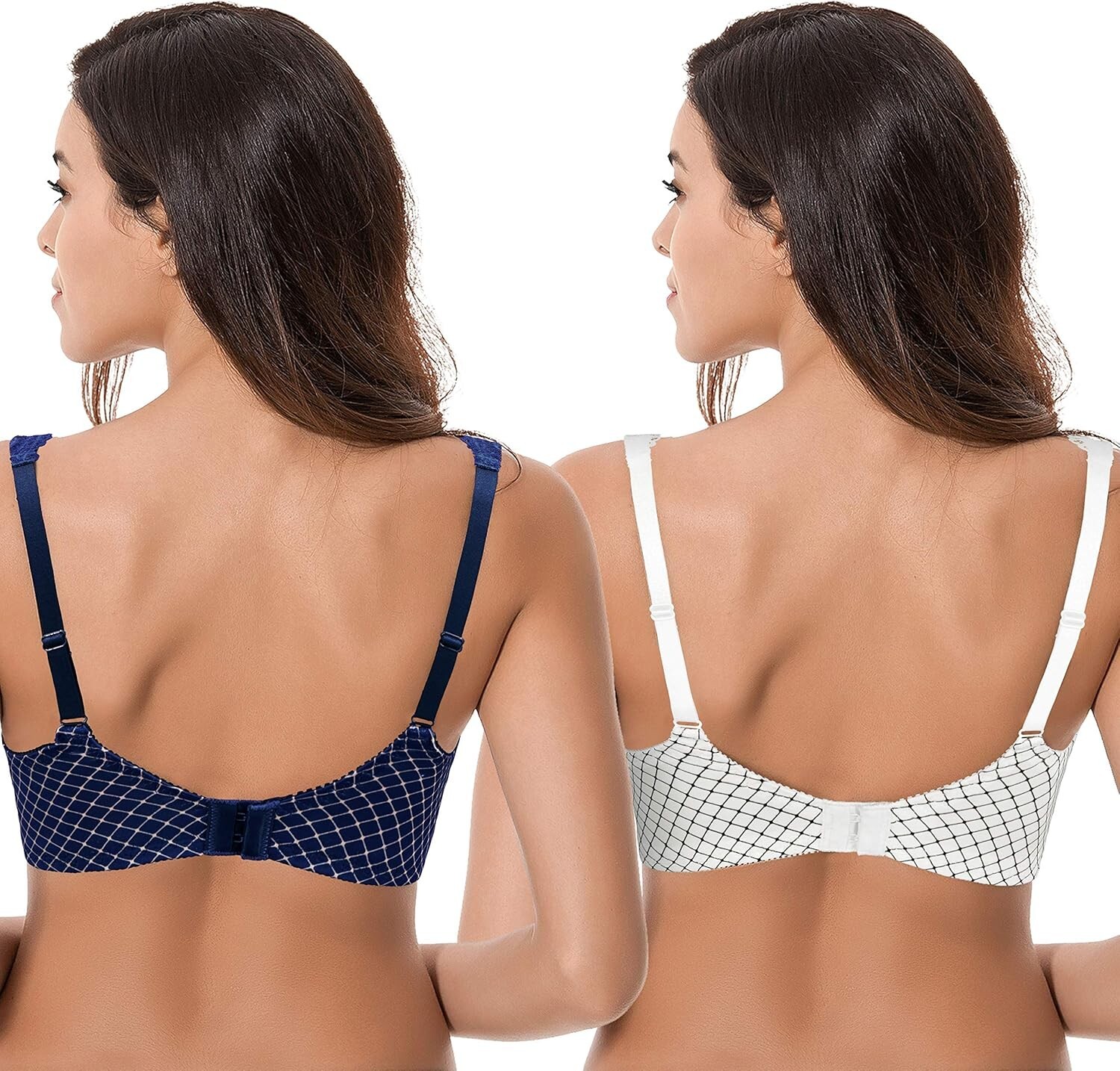 Curve Muse Women’s Minimizer Unlined / Unpadded Underwire Bra 36DDD 2-Pack