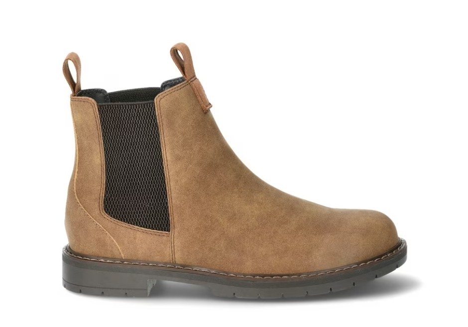 Portland Men’s Brown Suede Chelsea Ankle Boots Round Toe Slip-On Size 12