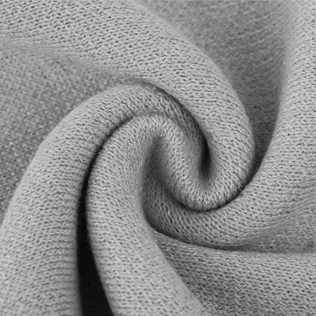 Mens Long Thick Scarf Solid Color Soft Warm Cashmere Feel Fashion Scarf Grey