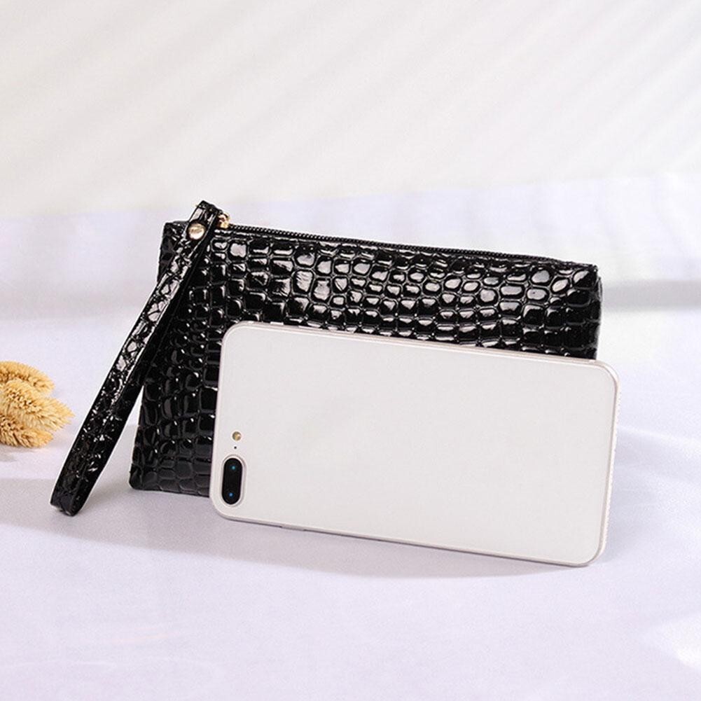 Wristlet Wallet Small Purse Bag Faux Crocodile Alligator Snake skin PU PVC