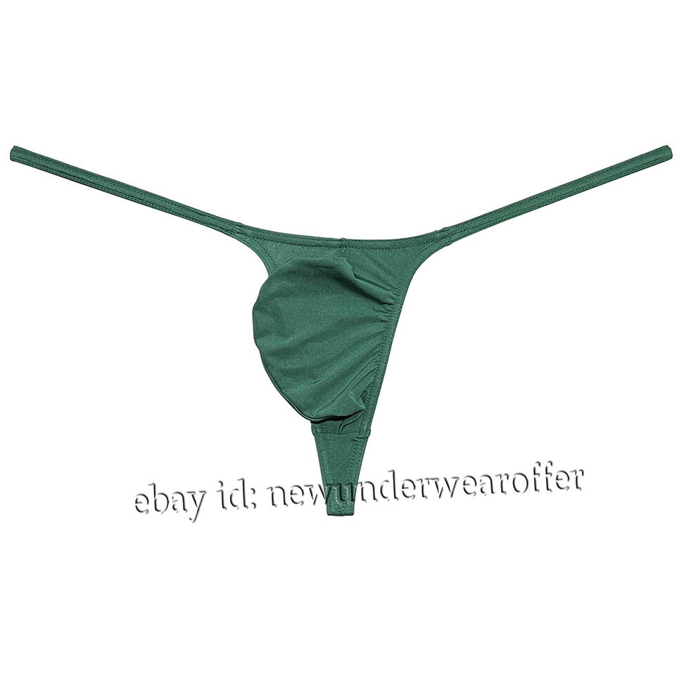 Men Ice Silk String Thong Grape Smugglers Contoured Pouch Underwear Narrow Waist