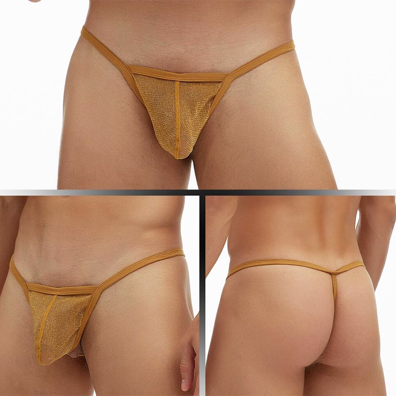4 Pack Lot Men Underwear T-Back G-String Briefs Sexy Low Rise Thongs Underpants