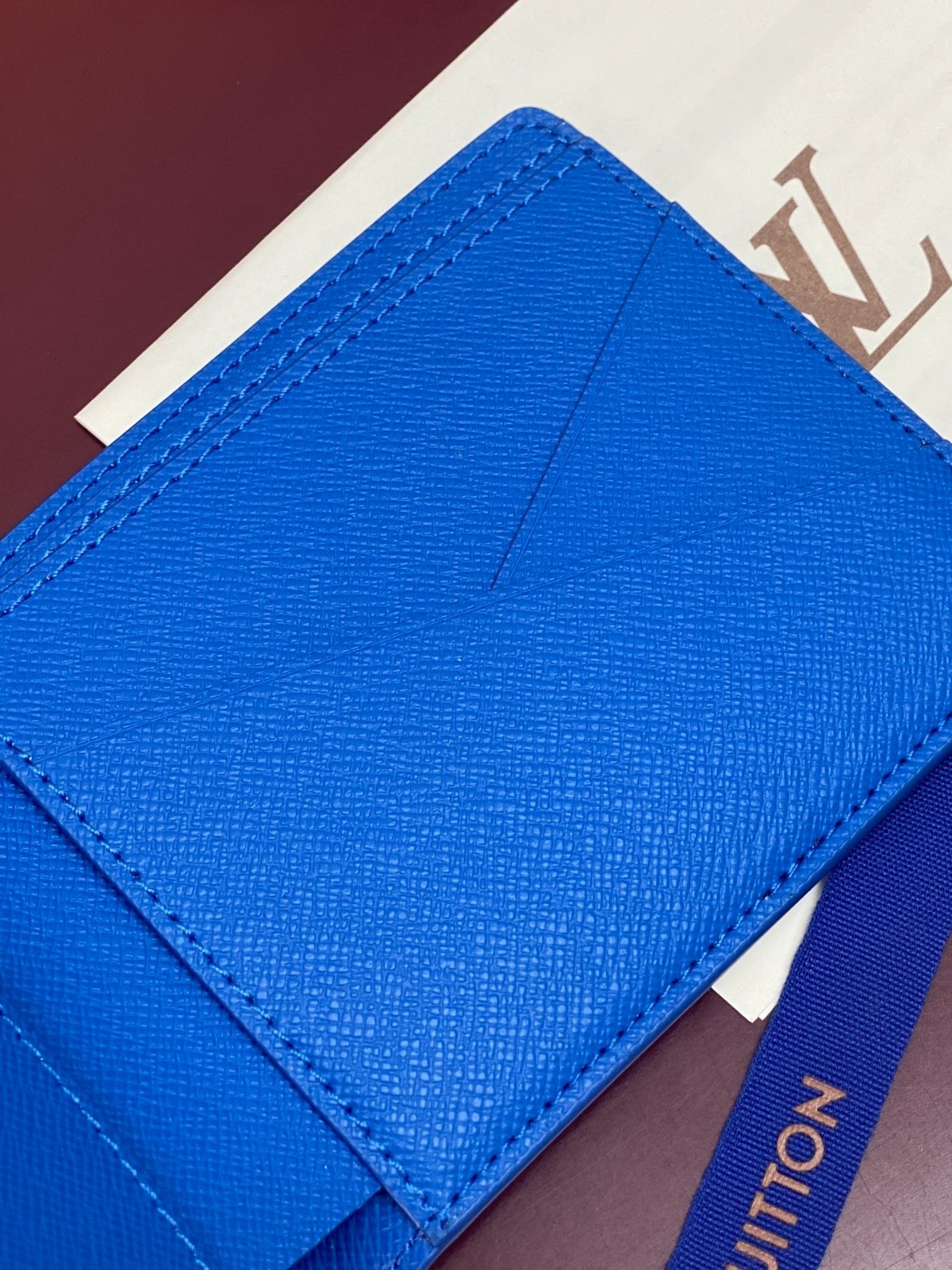 Louis Multiple Wallet Monogram Bleach Sailboat Blue New
