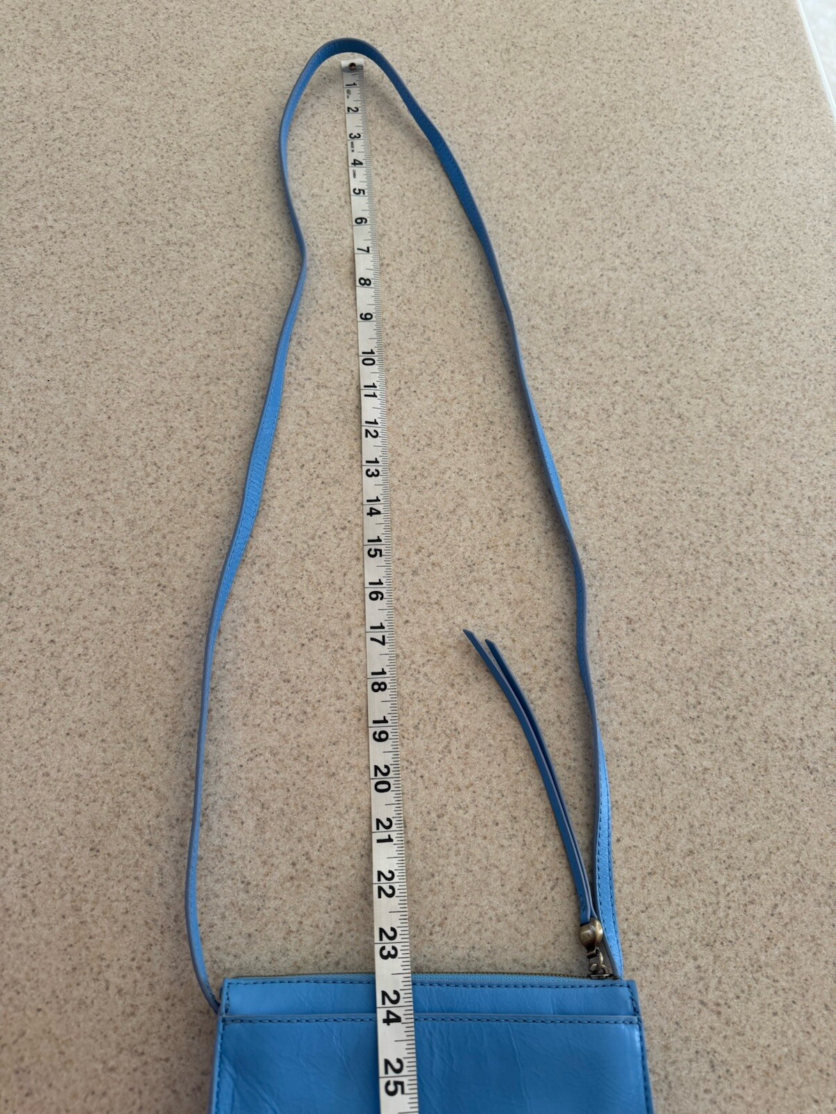HOBO Jewel Small Leather Crossbody Bag in Tranquil Blue CLEAN