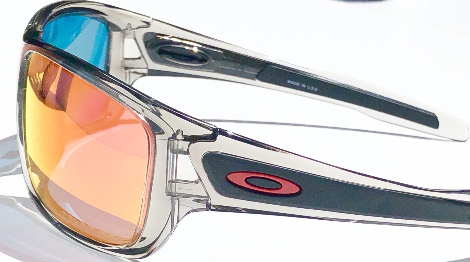NEW Oakley TURBINE Grey Smoke POLARIZED PRIZM Ruby Iridium Sunglass 9263-57