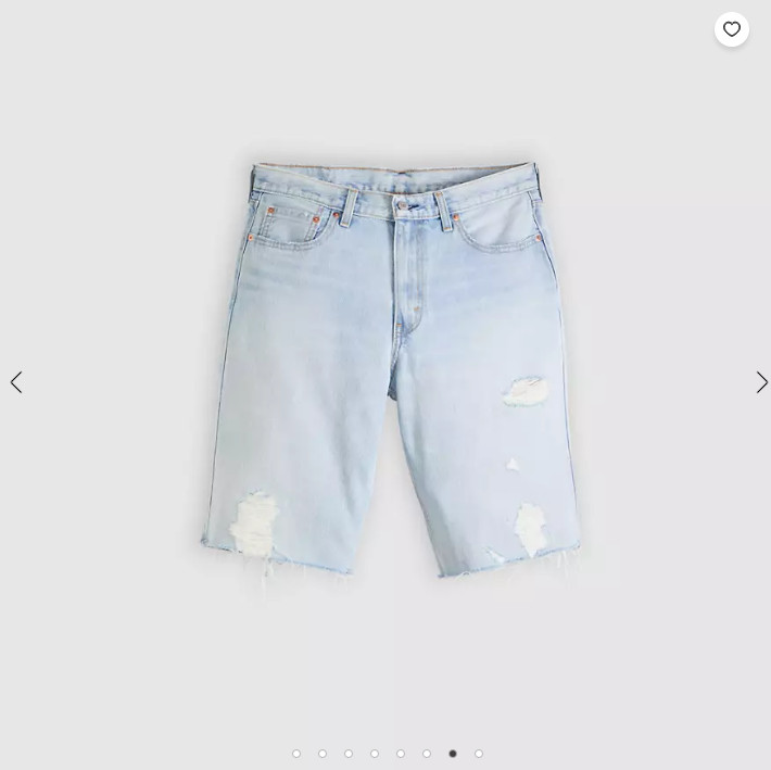 Levi’s 469 Loose 12″ Men’s Shorts – Call Me Distressed – Light Wash NEW