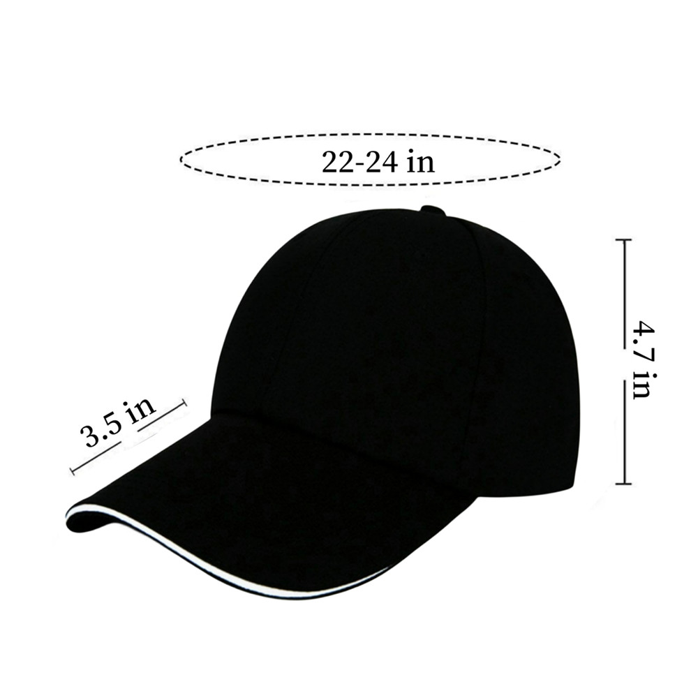 100% Cotton Cap Baseball Caps Hat Adjustable Polo Style Plain Solid Dad