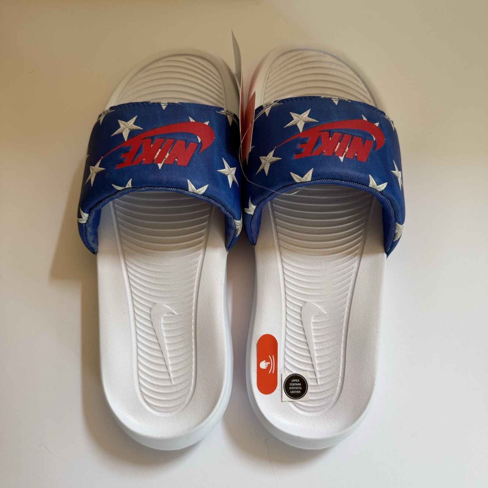Nike Victori One Print Slide Sandals Red White Blue Mens Size 8 Women 10 NWT New