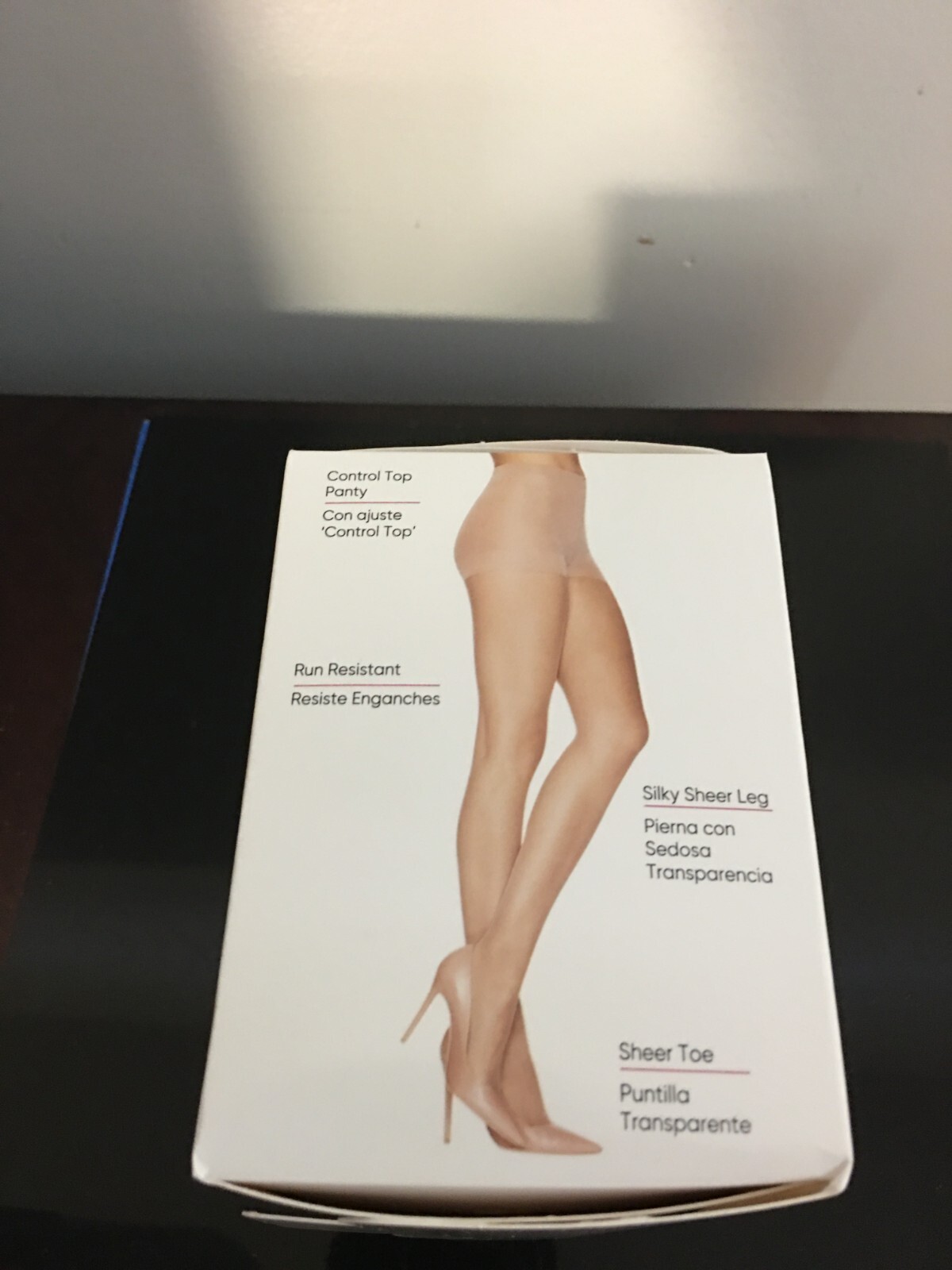 SIZE Q NUDE L’EGGS SILKEN MIST SILKY SHEER LEG CONTROL TOP SHEER TOE TIGHTS 2PK