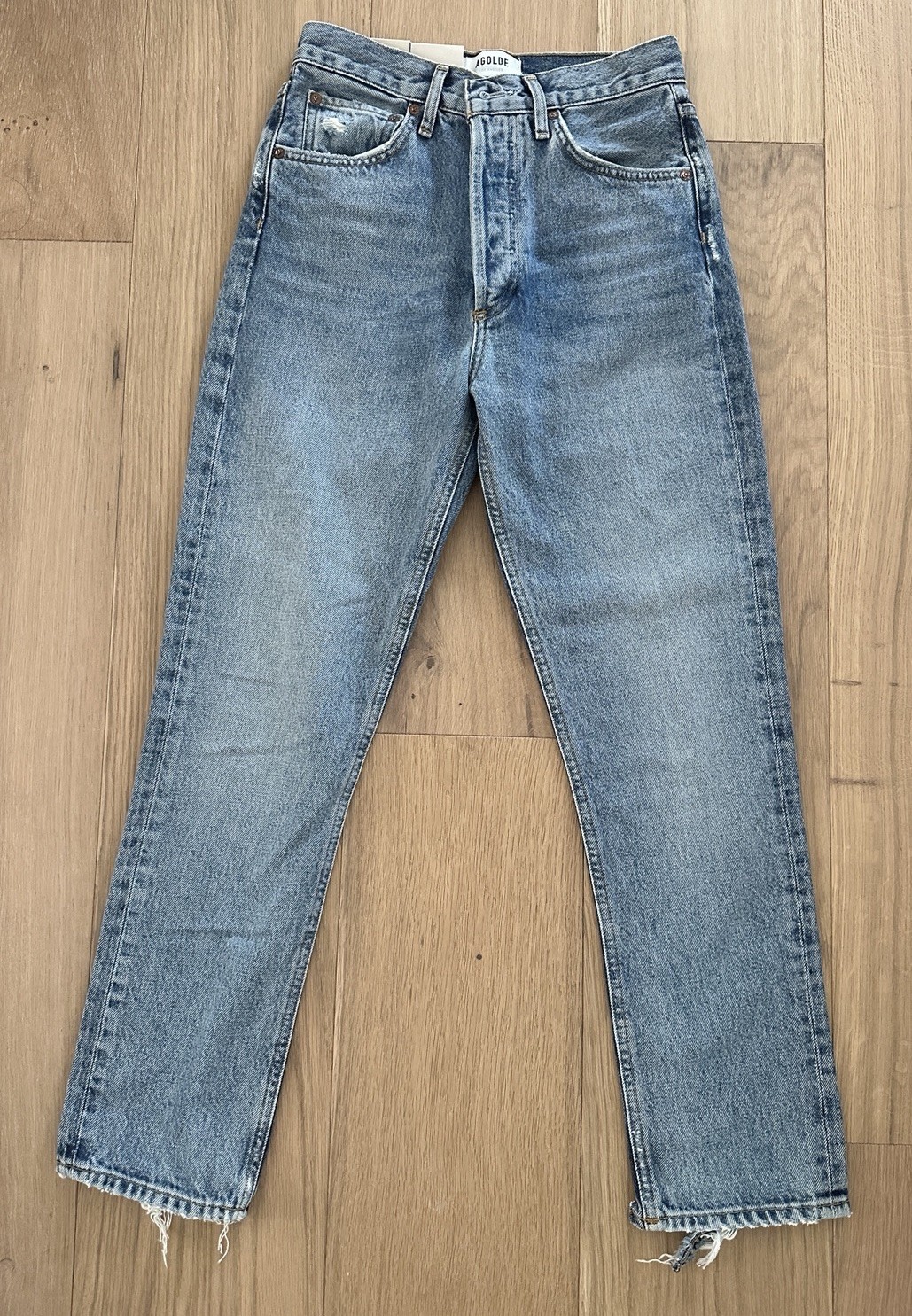 NWT* AGOLDE Riley High Rise Straight Crop Jean in Endless size 24