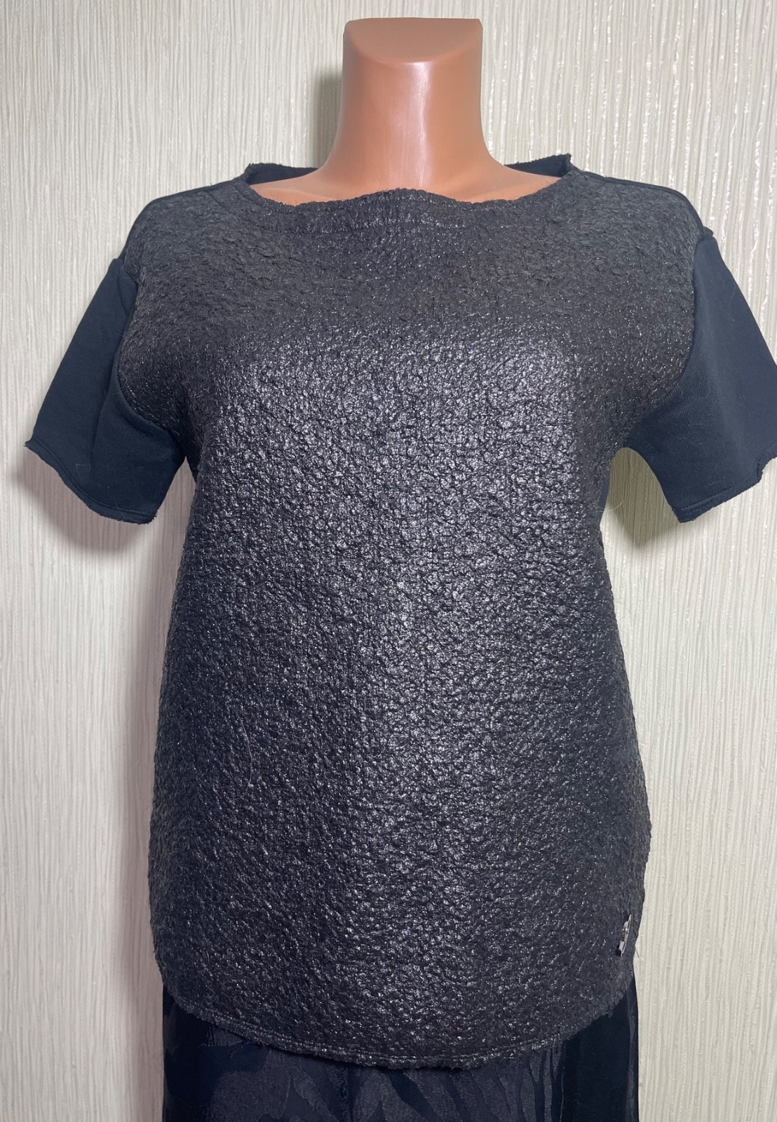 Moncler Maglia Girocollo Women’s T-Shirt Textured Top Size S