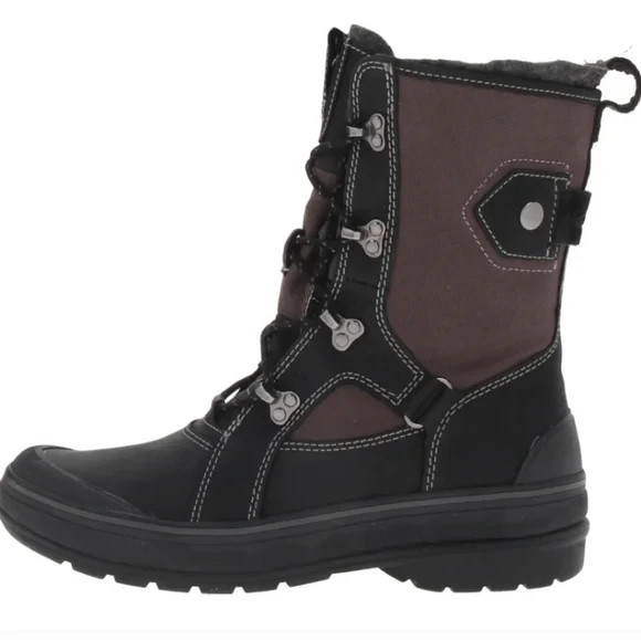 Clarks Water Proof Snow Boots Womens Muckers Squall Leather Black Size:5 M