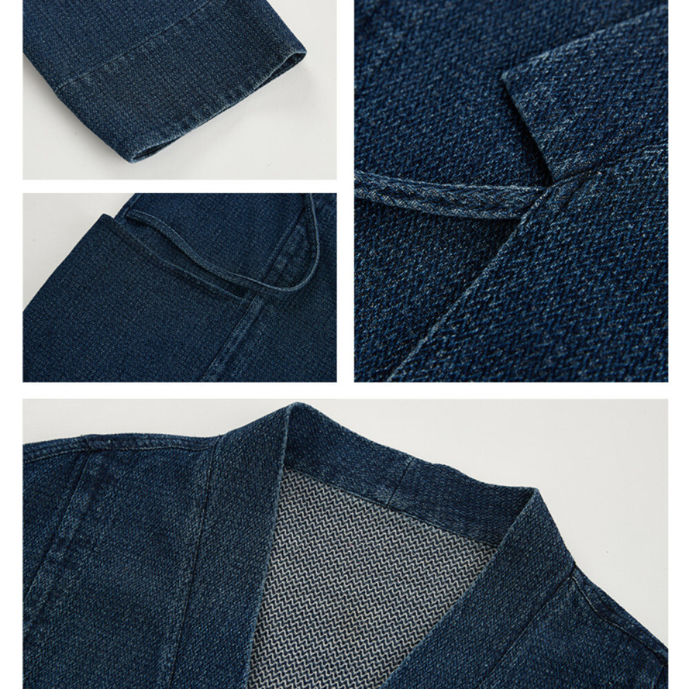 Unisex Adult Casual Denim Kimono Cardigan Jacket Loose Haori Outwear Coat Summer