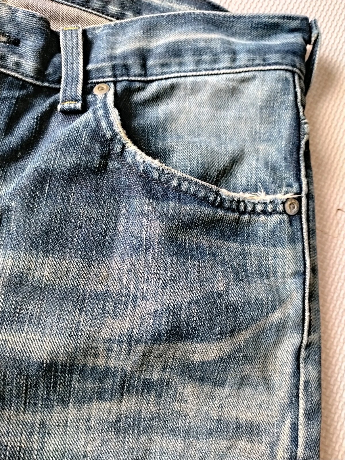 Lee Riders Gold Label LM2205 Bootcut Flare Denim Jeans Distressed Made In Japan