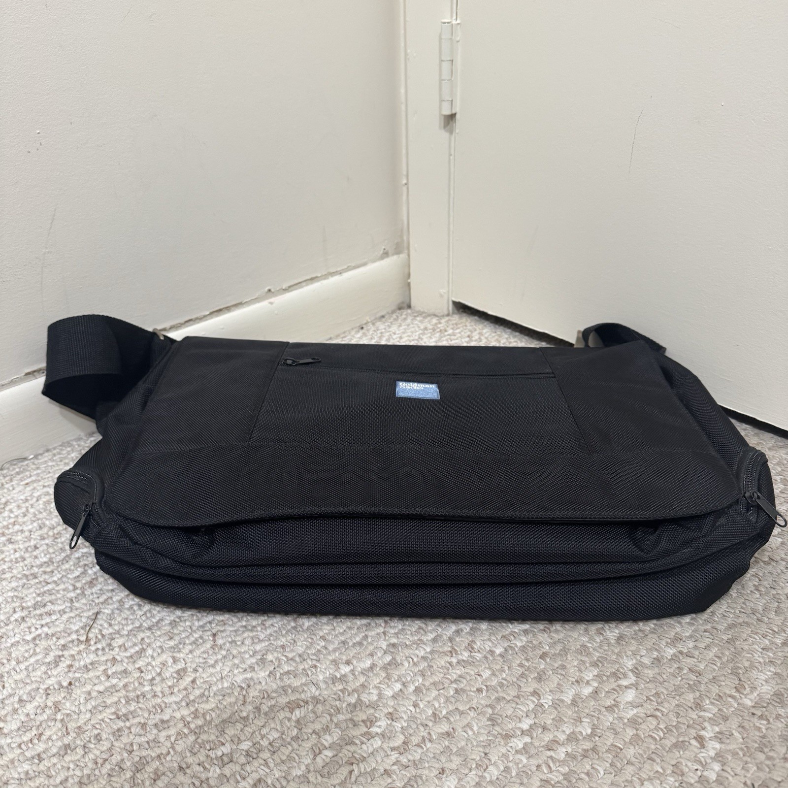 Vintage Goldman Sachs Laptop Messenger Bag Canvas Shoulder Black Travel