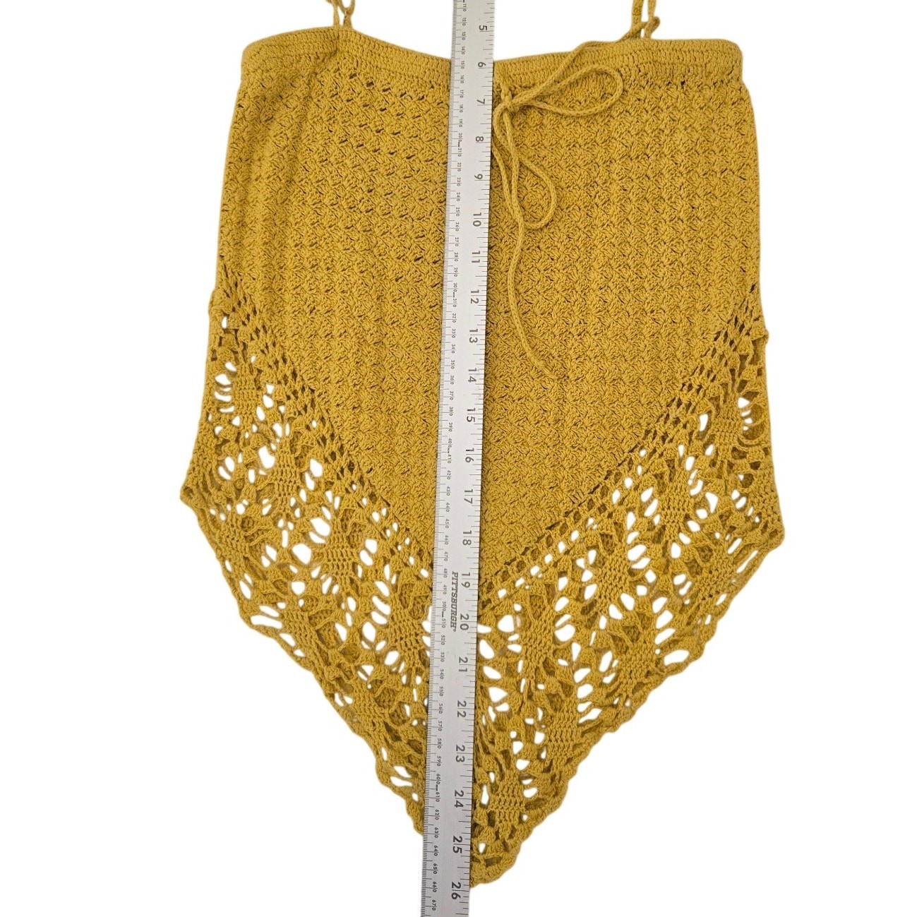 Boho Chic Asymmetrical Hem Crochet Camisole Top Festival Top 100% Cotton Size M