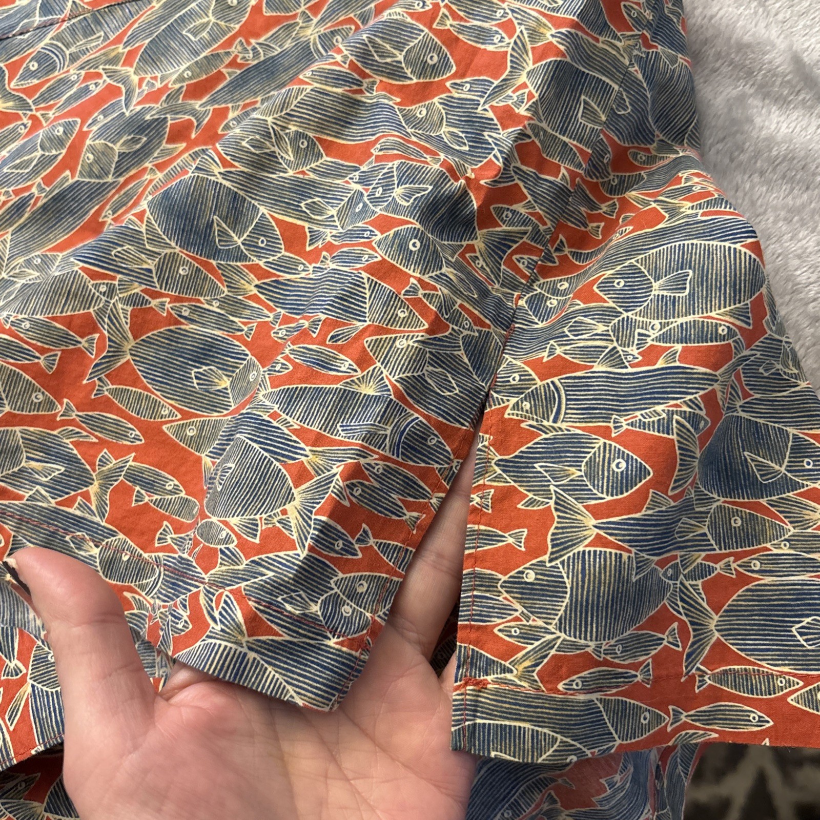 Tori Richard Honolulu Fish Hawaiian Shirt XL Resort Tropical Cotton SS Lightwt