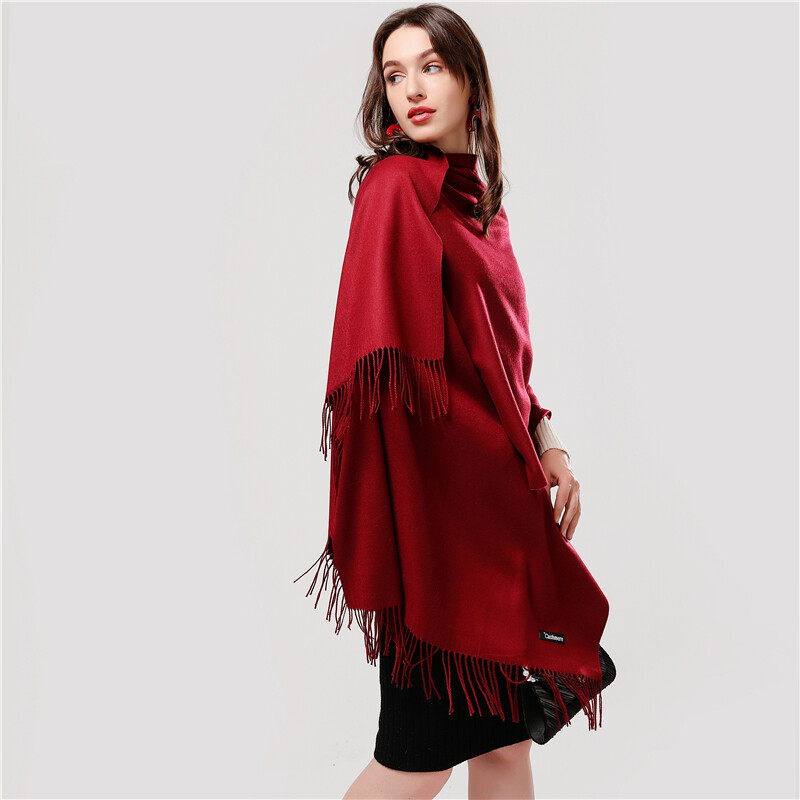 Womens Mens 100% Cashmere Scotland Oversized Blanket Wool Scarf Shawl Wrap Solid