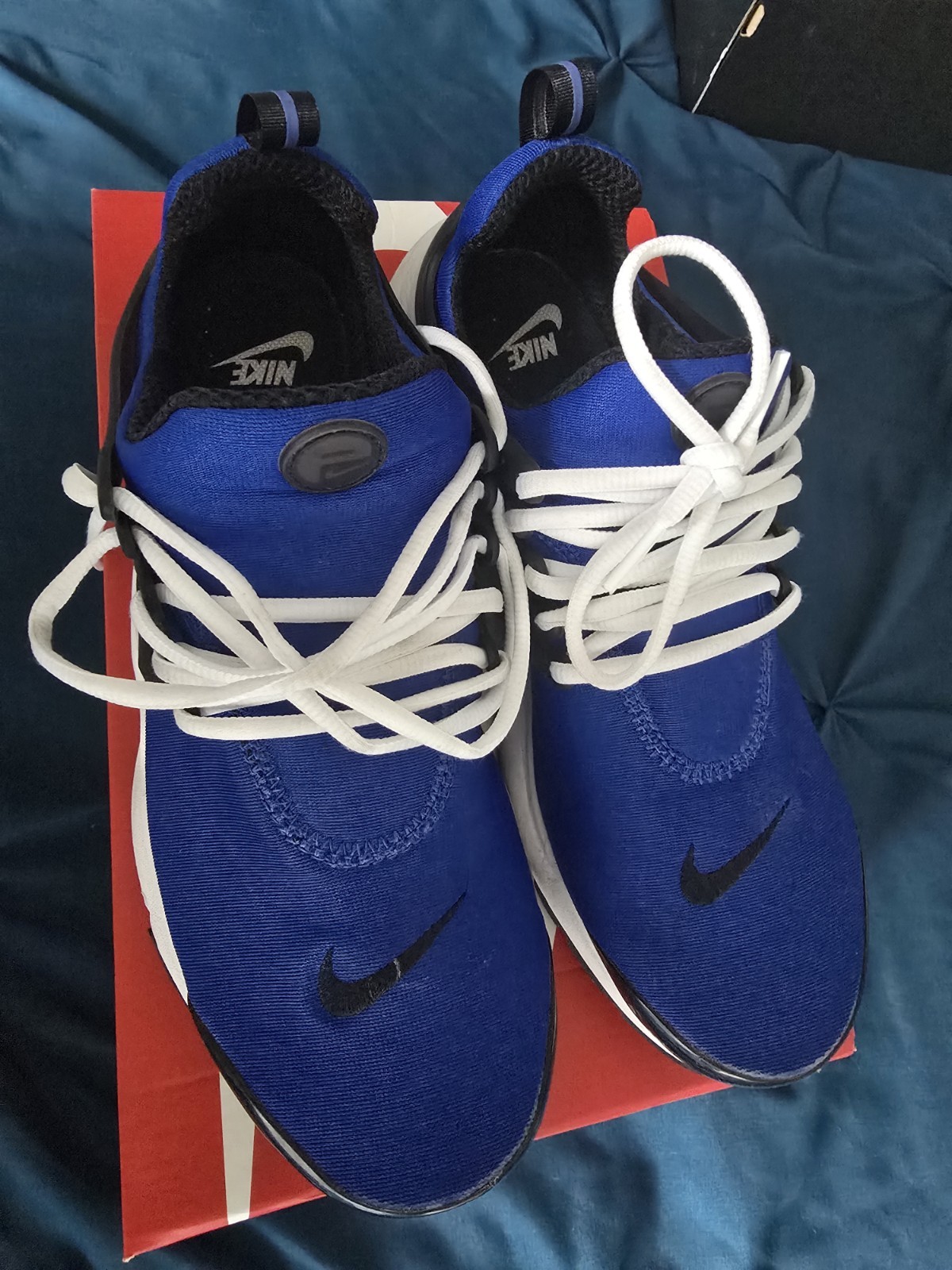 Nike Air Presto Men’s Low Top Athletic Sneakers Blue/Black/White Lace-Up