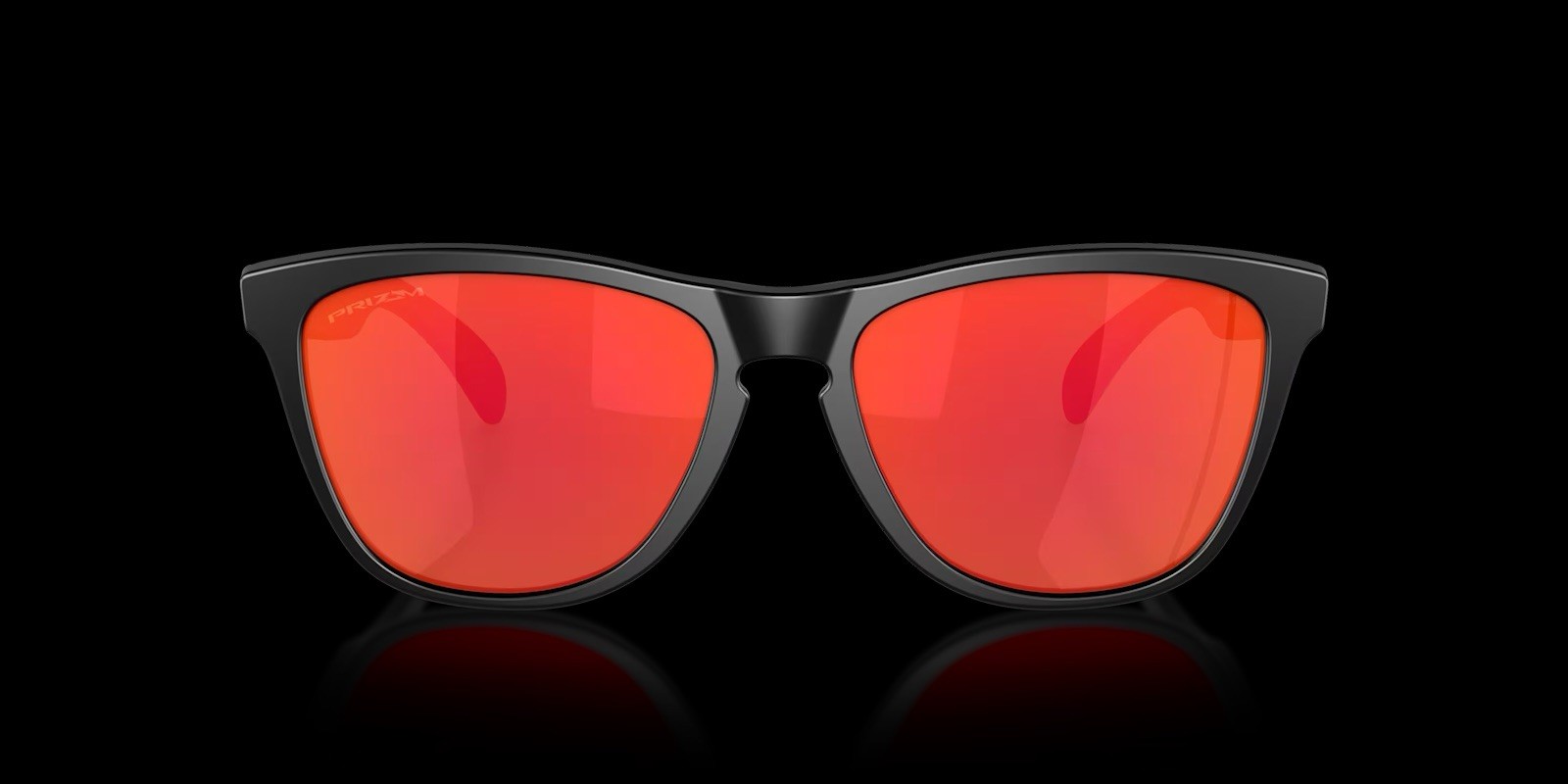 Oakley Frogskins Polarized Sunglasses Prizm Ruby Lenses Matte Black Frame New