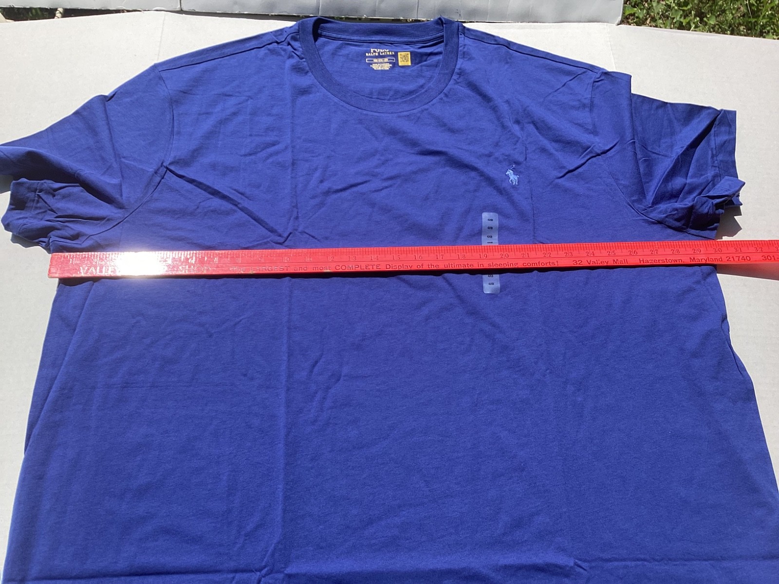 Men’s Size 4XB Polo Ralph Lauren short sleeve T-shirt crew neck Royal Blue