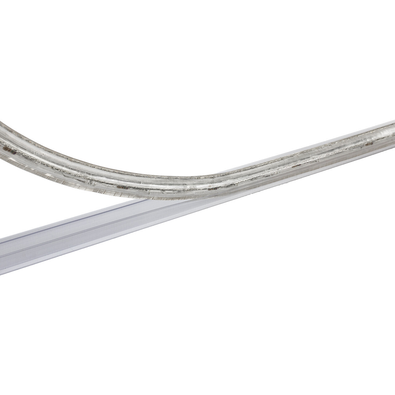 24 Inch x 1/2 Inch Rope Light Mounting Track – Clear PVC Channel (10 Pack) – 12/