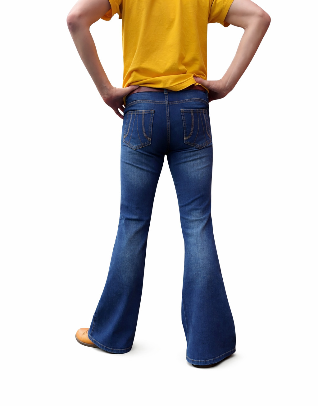 Men’s Bell Bottoms Flared Jeans- Retro Denim Flares – Classic 60s 70s Hippie