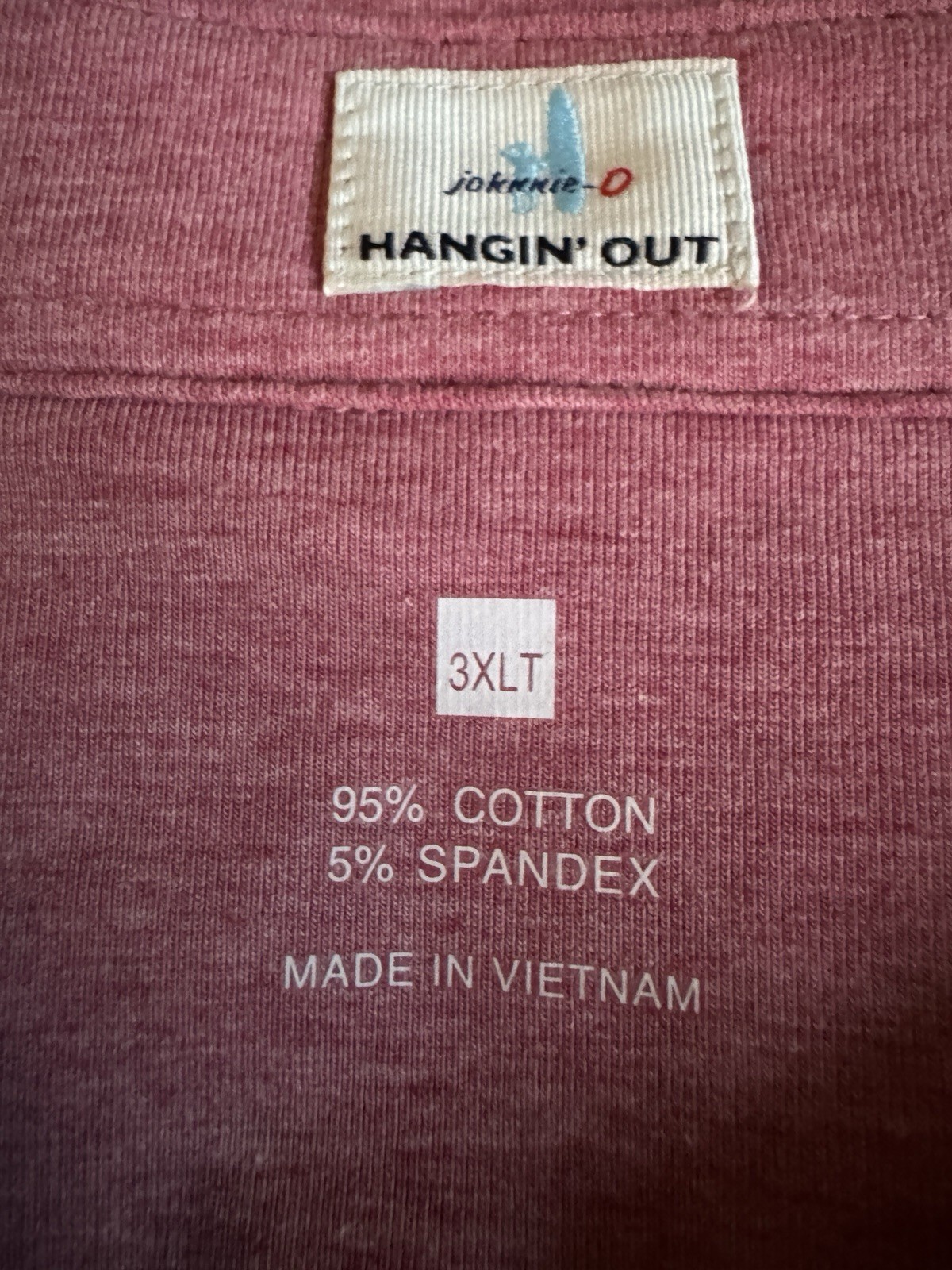 Johnnie-O Hangin’Out Heather Original Cajun Polo Shirt 3XLT Golf Logo