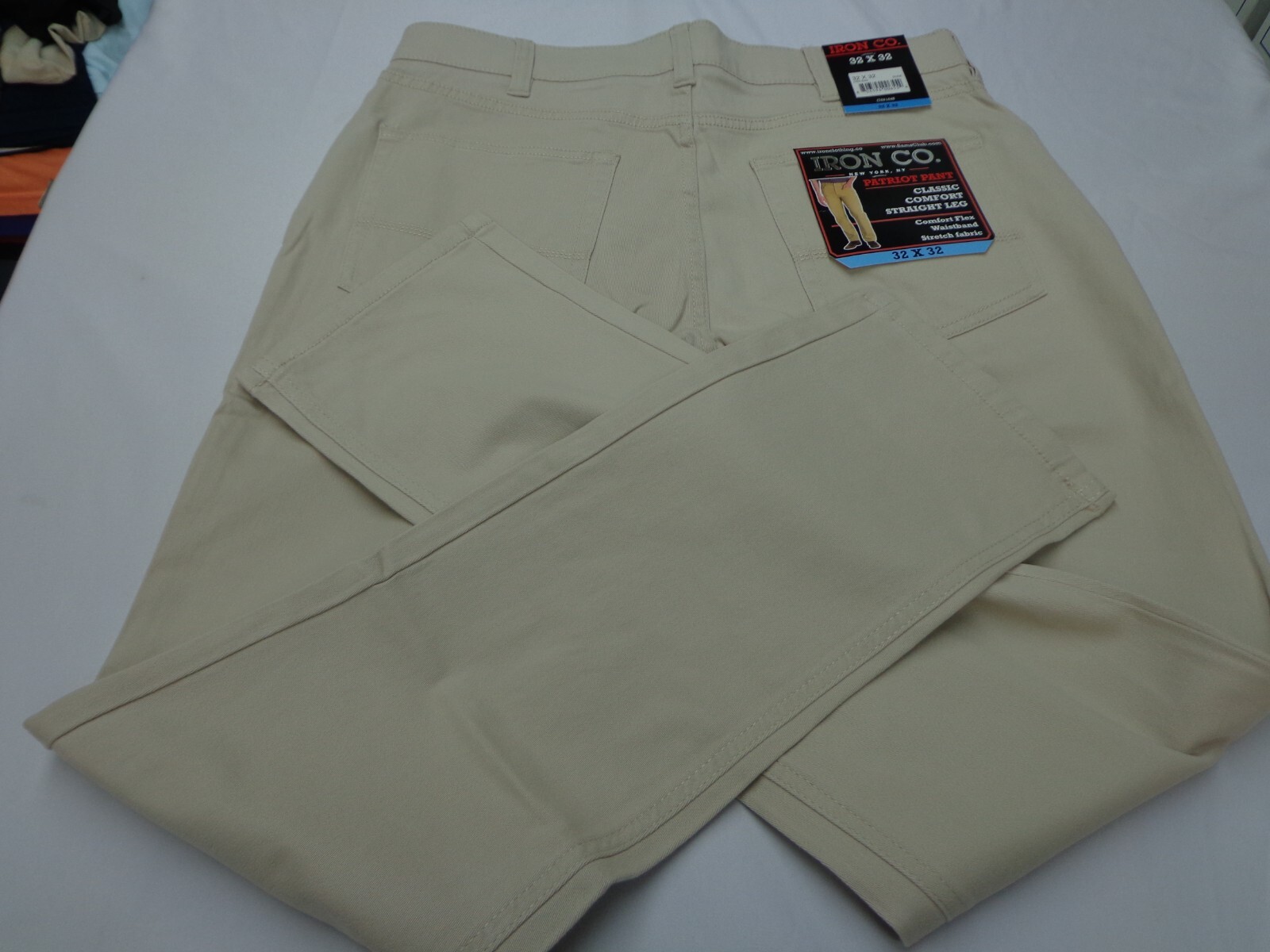 Iron Co. Men’s Classic Stretch Comfort Patriot Pants ‘Dune’ Cream Color 32 x 32