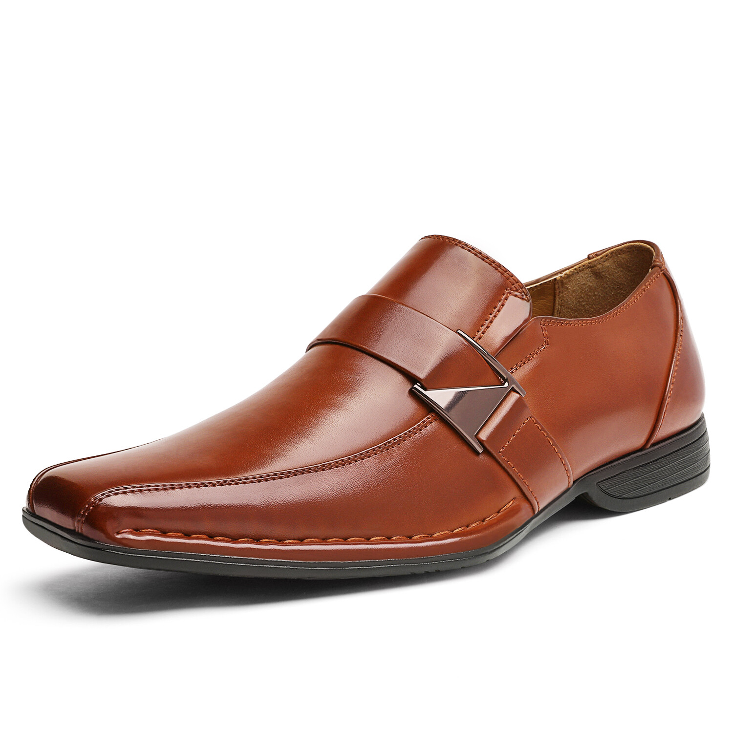 Men’s Oxford Shoes Square Toe Loafers Formal Slip On Dress Shoes