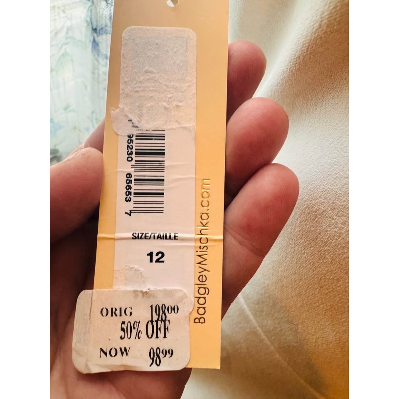Jewel by Badgley Mischka One-Shoulder Cocktail Dress NWT Size 12