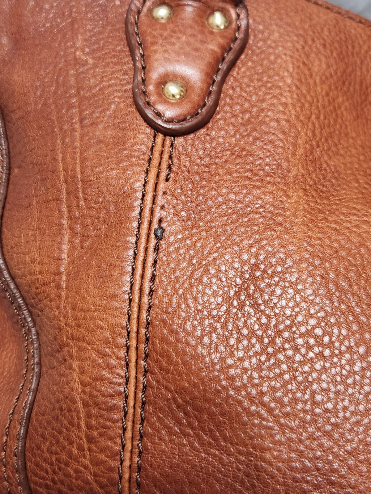Vintage Michael Kors Astor Lg Leather Tote Bag FLAWED Rugged Work Shoulder Purse