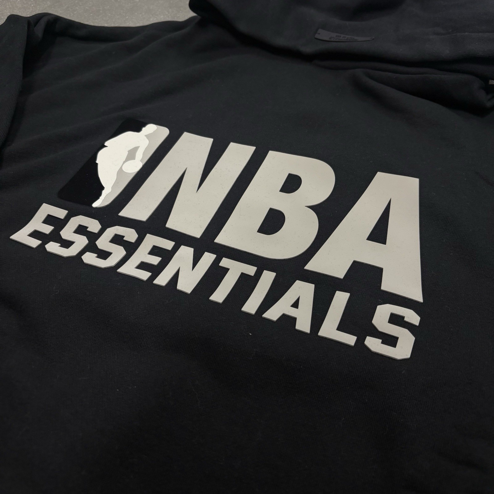 NEW AUTHENTIC Fear of God Essentials NBA Hoodie Black SS25 Size XS-L