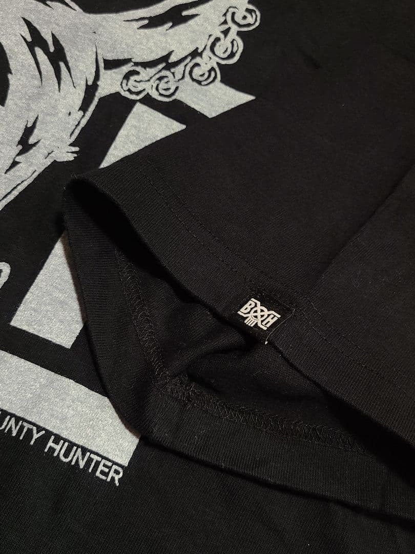 BOUNTY HUNTER x RISK Collab T-Shirt Black XL Harajuku Punk Rock Graphic Rare