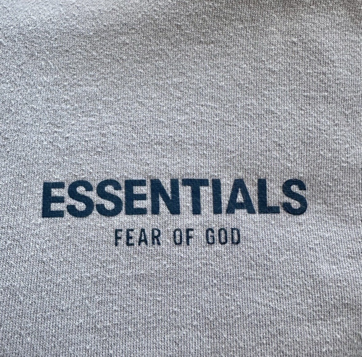 Essentials Fear of God Logo Crewneck Fleece Pullover Sweatshirt Beige XXS