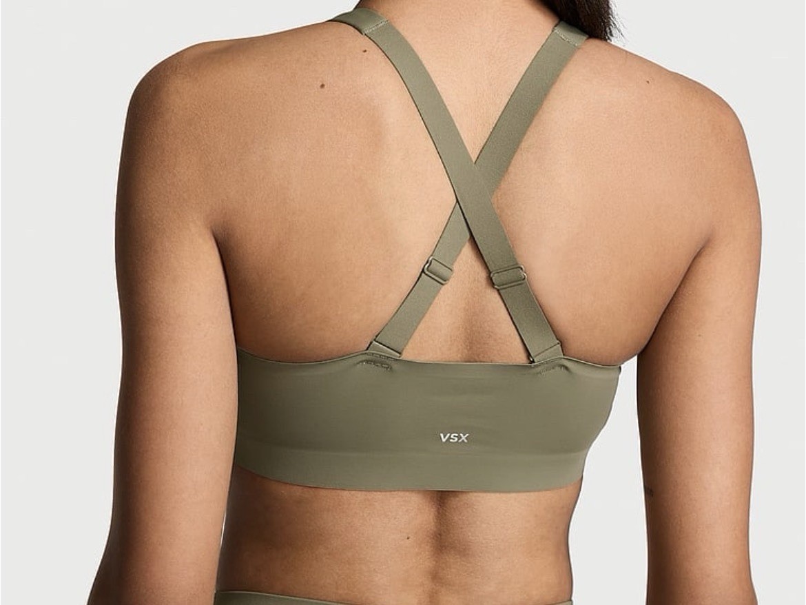 Victoria’s Secret VSX Knockout 2.0 Front-Close Sports Bra Olive Green Pick Size